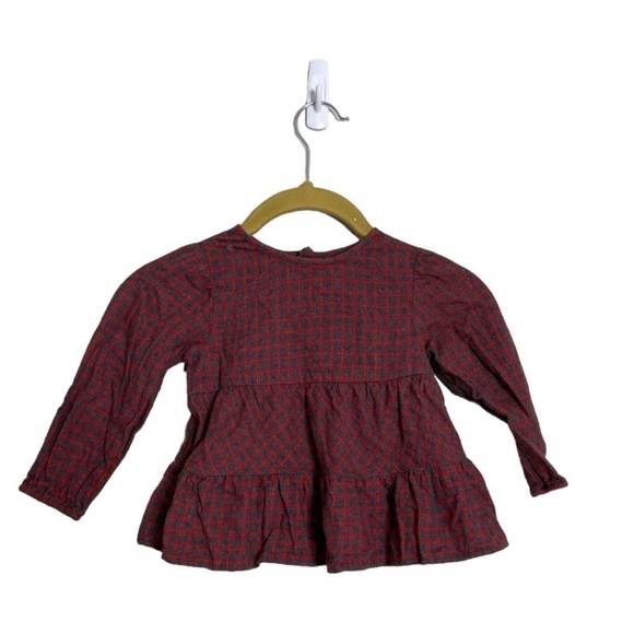 Zara Baby Red Plaid Top 2-3 Years - Picture 1 of 6